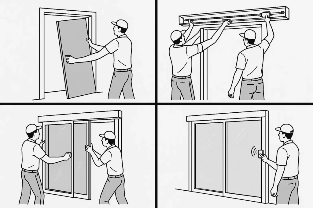 وکتور نصب درب اتوماتیک در سعادت آباد