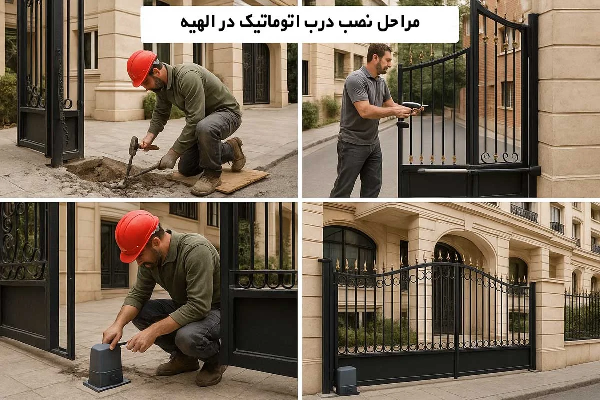 مراحل نصب درب اتوماتیک در الهیه.1