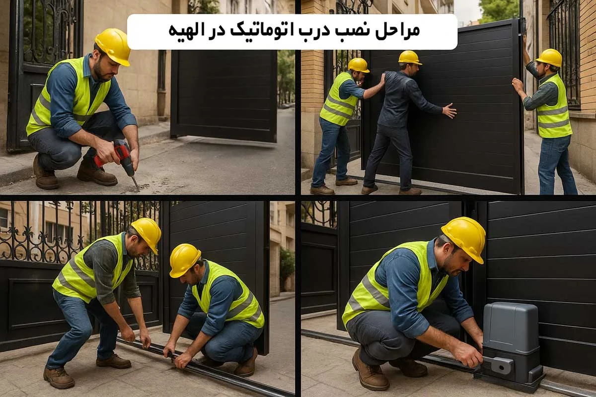 مراحل نصب درب اتوماتیک در الهیه
