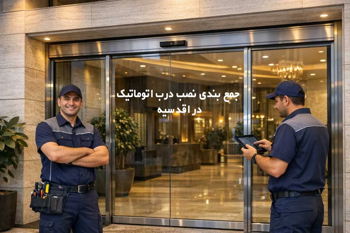 جمع بندی درب شیشه ای اتوماتیک اقدسیه